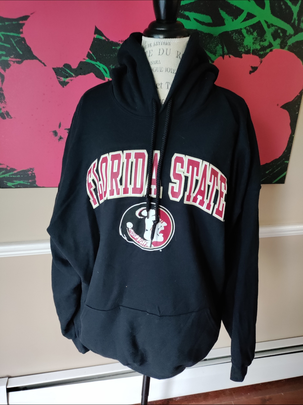 Men's Florida State Black Crewneck Hoodie Size 3XL